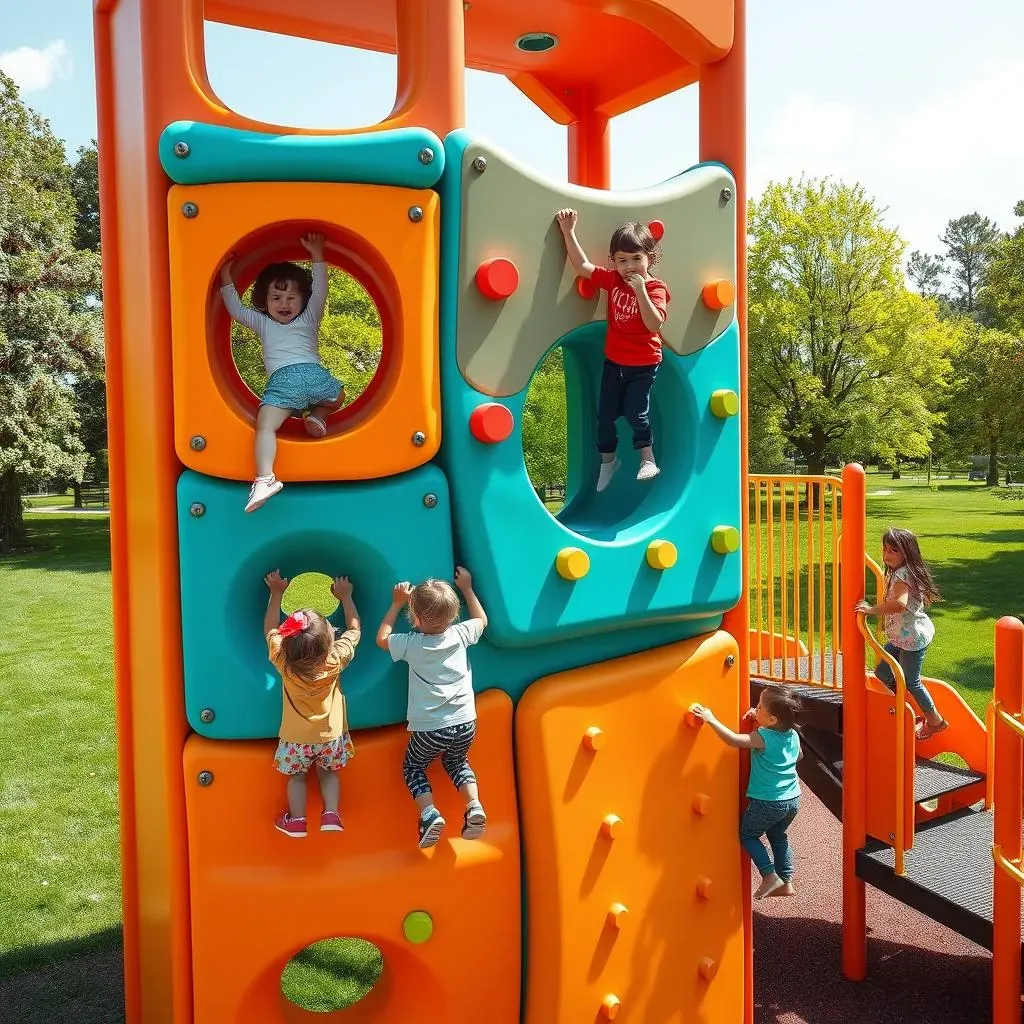 Super Custom Playground Equipment with Climbing Walls