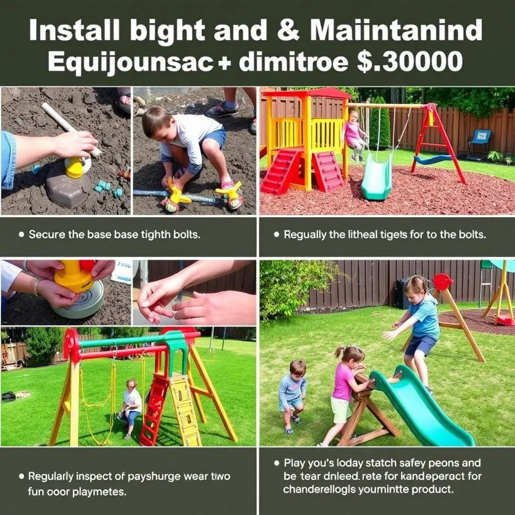 Installing and Maintaining Your New Residential Playground Equipment Under $1000