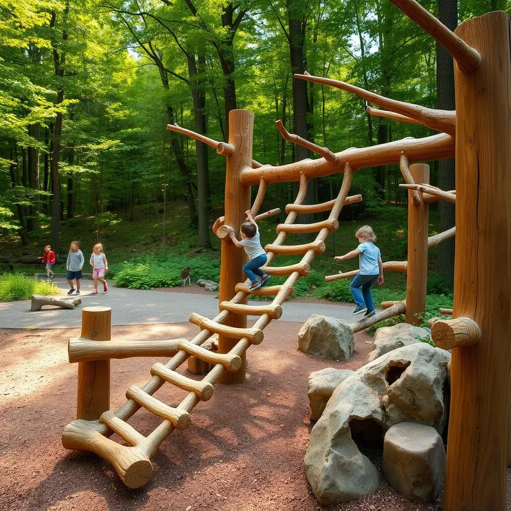 Amazing Natural Playground Climbing Structures