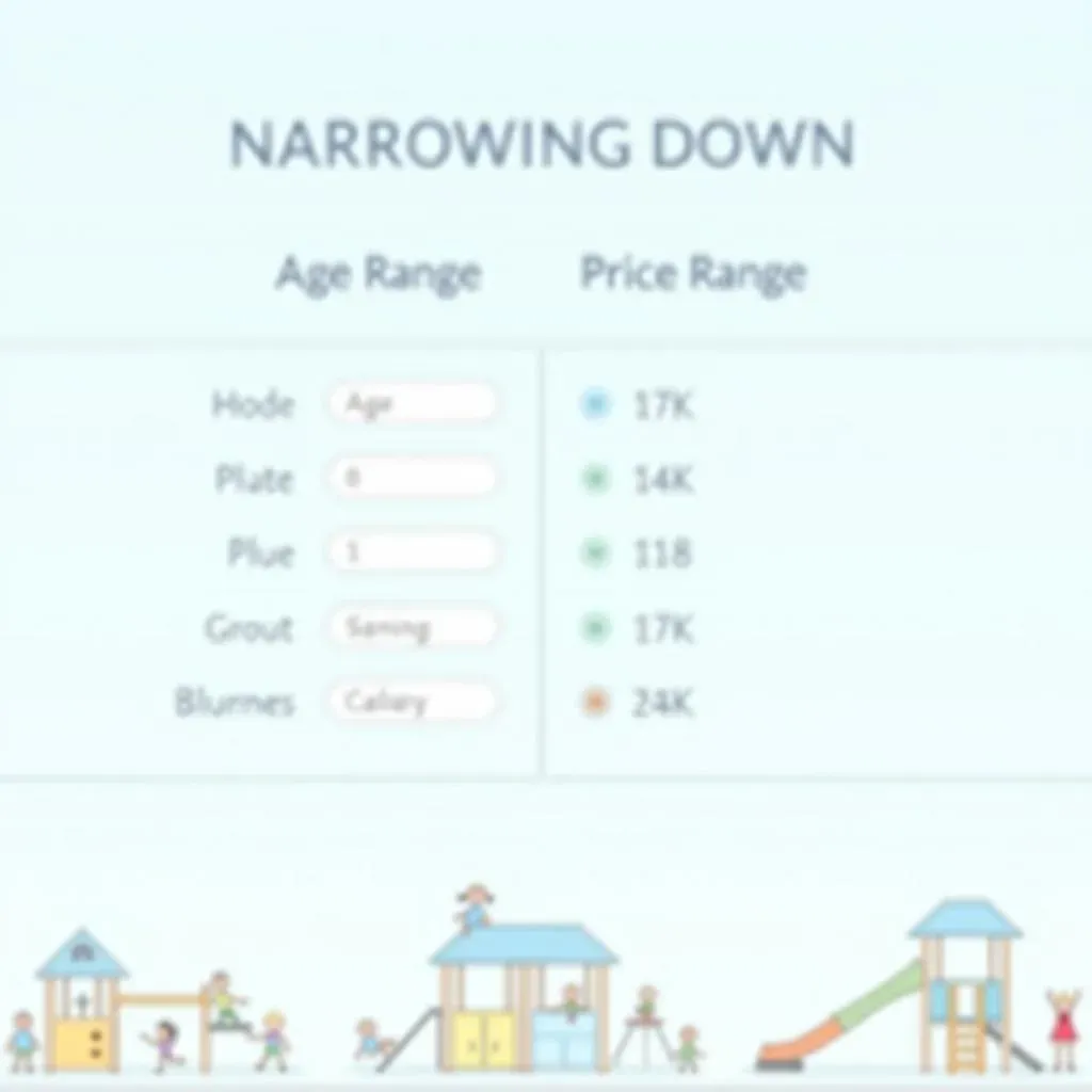Navigating Age and Price Filters for Playground Equipment