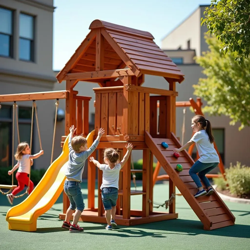 Navigating Options: Selecting the Right Wooden Playset for Your Commercial Space