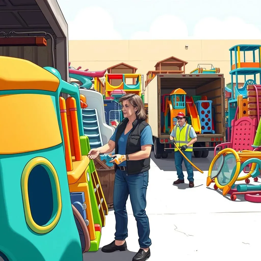 Negotiating Prices and Arranging Transportation for Used Play Structures