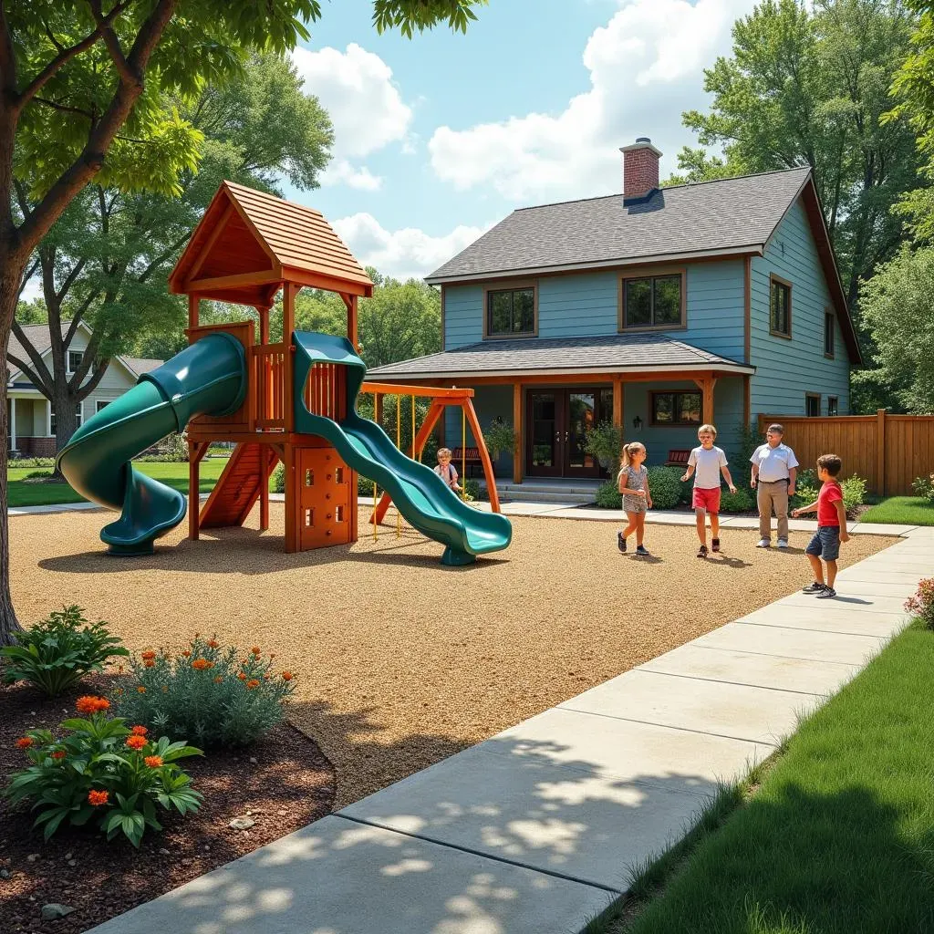 Safety First:  Ensuring a Secure Play Area with Residential Playground Equipment for Urban Homes