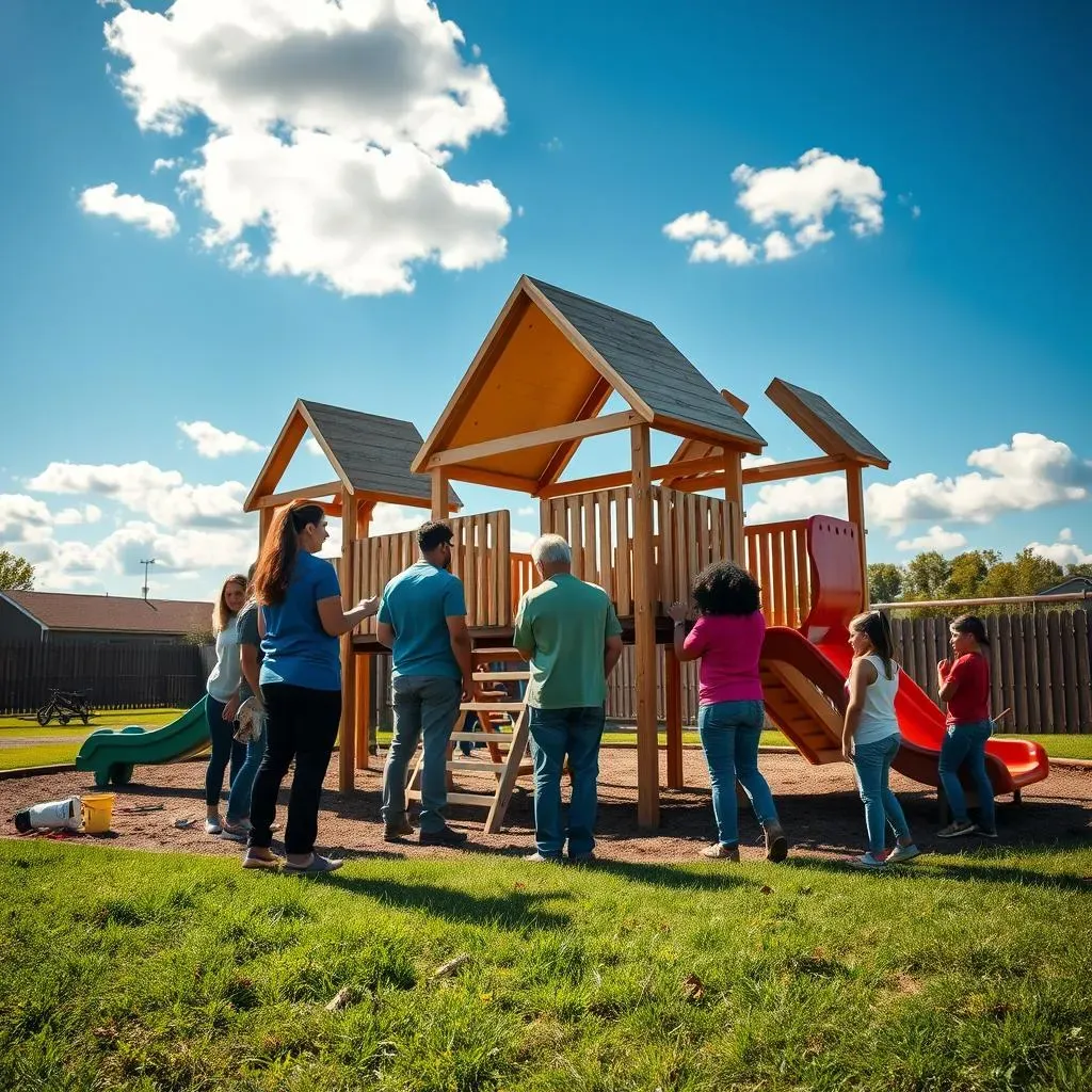 Supervised Playground Equipment Installation: Expertise Meets Community Effort